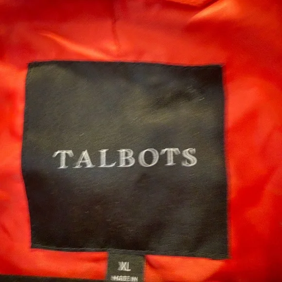 Talbots Quilted Barn Jacket Bright Red Orange - Women’s XL Cabincore Chic Cozy - Picture 7 of 12
